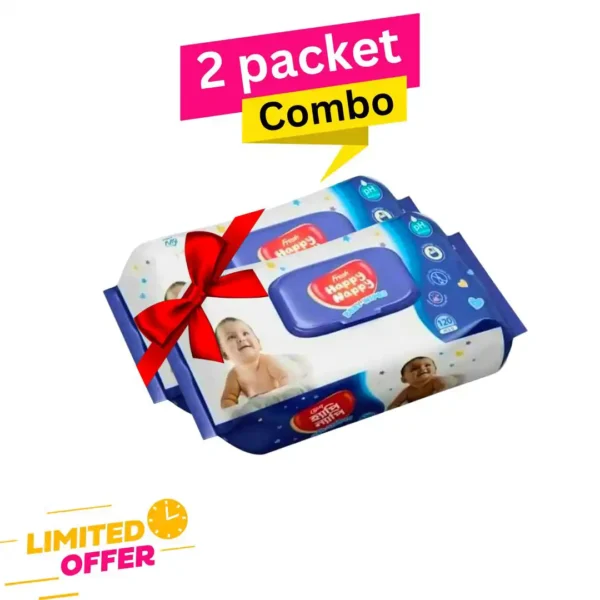 Fresh Happy nappyWipes 120 pcs (2 packet combo) Wholesale Price
