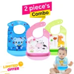 Baby Waterproof Silicon Bib - 2 piece's Combo