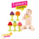 Baby Silicone Fruit Shape Teether - 2 piece's Combo