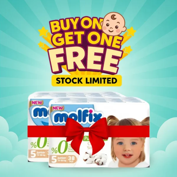 Molfix Baby Diapers - Buy 1 Get 1 Free Offer | Soft, Comfortable & Rash-Free