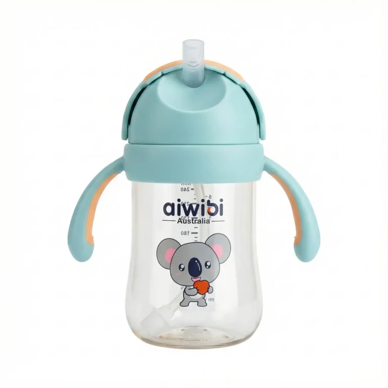 Aiwibi 300ml Baby Water Bottle with Straw Packaging Box - BPA Free Tritan Sippy Cup for 6+ Months