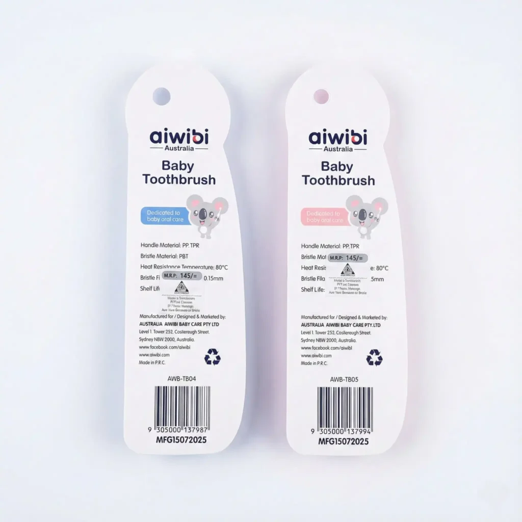 Aiwibi Soft Bristle Baby Toothbrush for Toddlers 2+ Years - BPA Free Dental Care Packaging