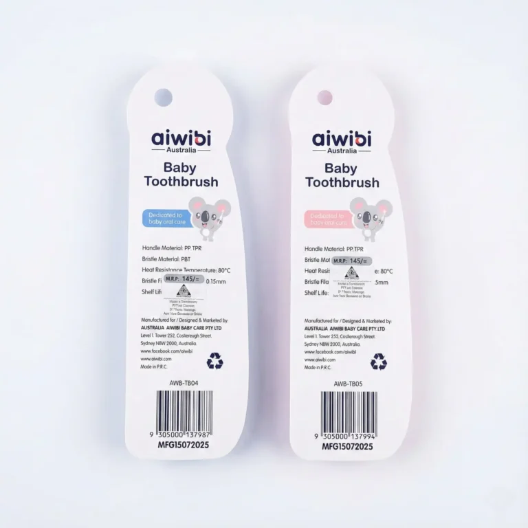 Aiwibi Soft Bristle Baby Toothbrush for Toddlers 2+ Years - BPA Free Dental Care Packaging