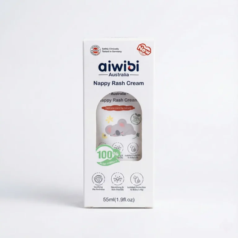 Aiwibi Baby Nappy Rash Cream 55ml Tube and Box - 100% Plant Formula Clinically Tested