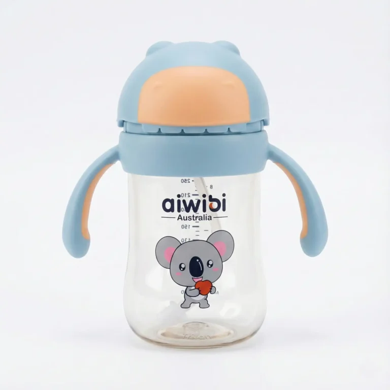 Aiwibi 300ml Baby Water Bottle with Straw Packaging Box - BPA Free Tritan Sippy Cup for 6+ Months