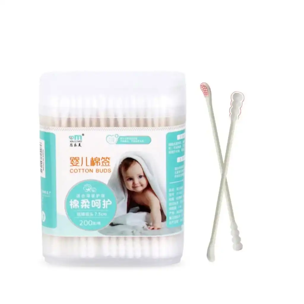 Xinlemei Baby Swab Cotton Buds - 200 pcs Xinlemei Baby Swab Cotton Buds - 200 pcs - Image 1