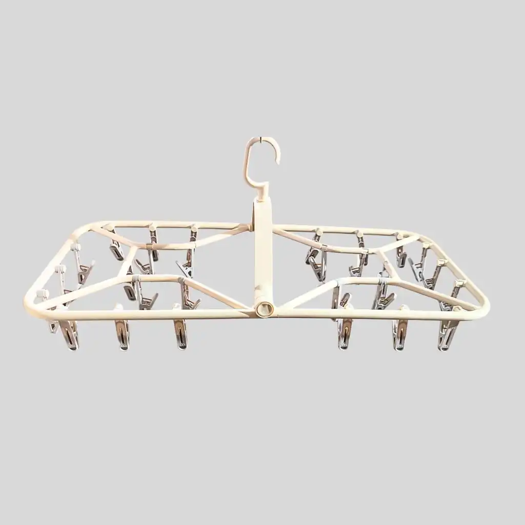 Premium Baby Clothes Drying Folding Hanger - 28 Clip