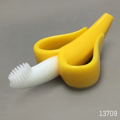Banana Motif Silicone Brush Teether